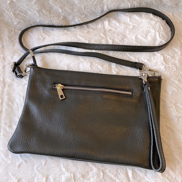 Black leather TANO crossbody purse - Picture 2 of 6